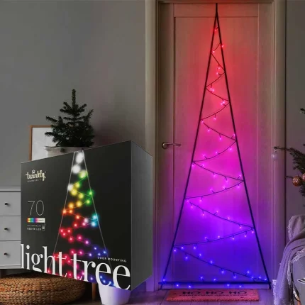 2D Twinkly Multicolour + White LED Christmas Light Tree