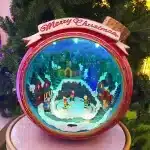 Animated Musical Christmas Ball With Children Tabletop Décor