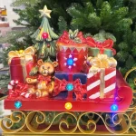 Metal Sleigh Christmas Table Decoration