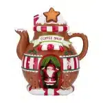 Santa Teapot Coffee Shop Christmas Table Top Decoration