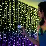 Twinkly 210 RGBW Smart LED Curtain Lights