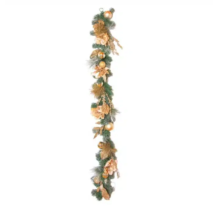 Champagne and Magnolia Christmas Garland