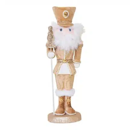 Champagne Nutcracker Soldier Christmas Decoration Figurine