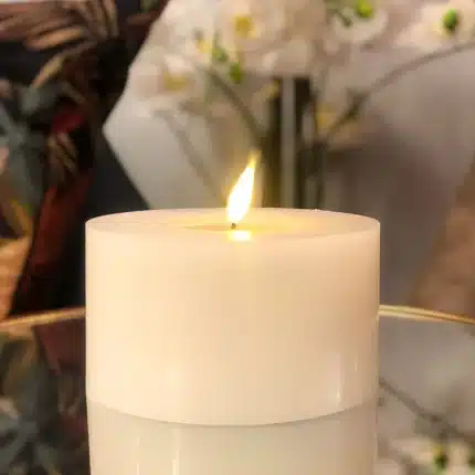 Ivory Battery Operated Christmas Wax Candle