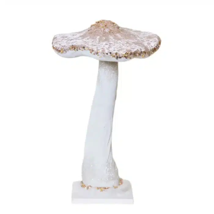 Large Champagne Mushroom Christmas Tabletop Decoration