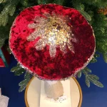 Large Red Mushroom Christmas Tabletop Decoration