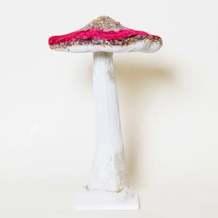 Large Red Mushroom Christmas Tabletop Decoration