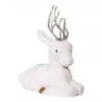 White Sitting Deer Christmas Decoration