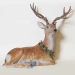 Woodland Sitting Deer Indoor Christmas Decoration