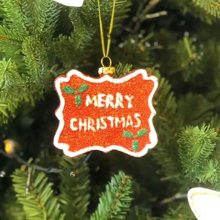 Merry Christmas Sign Christmas Tree Decoration