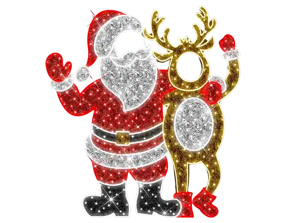 2D Outdoor Christmas Decoration Figures For Commercial and Residential Use