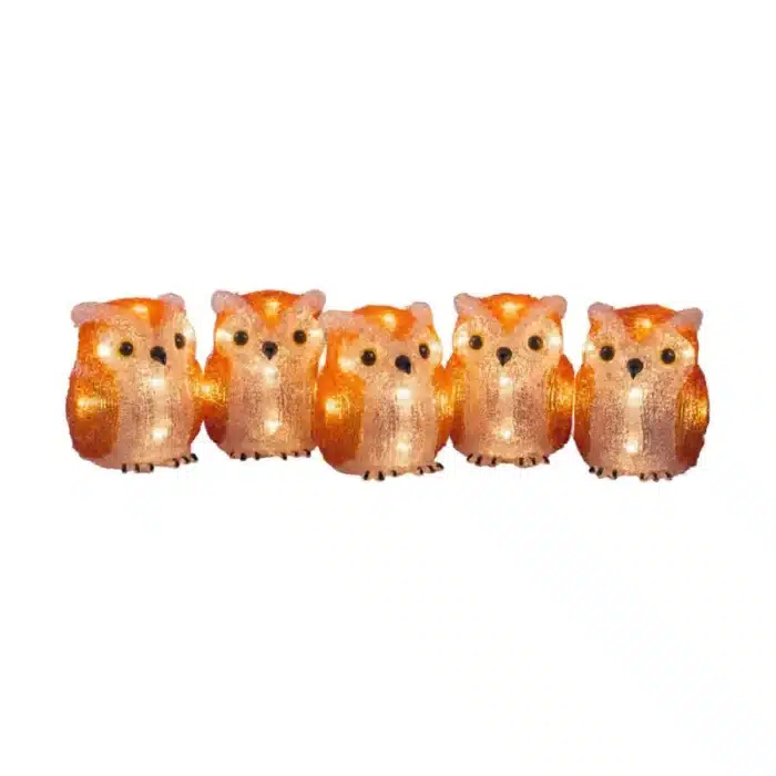 Acrylic owls family outdoor Christmas decoration set product image