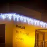 Connectable 192 LED triangle icicle lights ice white roofline display