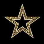 LED Christmas star motif 2D decoration for outdoor use
