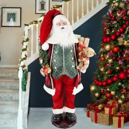Musical animated Santa Christmas decoration for indoor use