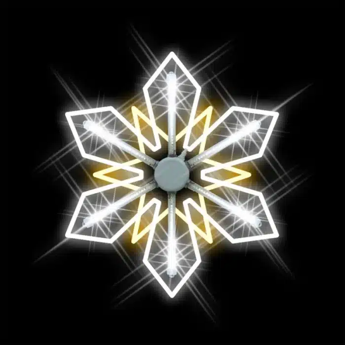 Snowflake with chasing effect 2D Christmas decoration for outdoor use